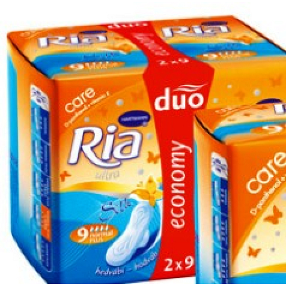 Ria Ultra Silk Normal Plus Pflege Damenbinden Duo 2 x 9 Stück