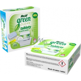 Real Green Clean All in 1 phosphatfreien Tabletten für die Spülmaschine 40 Stück