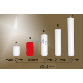 Lima Kerze glatter roter Zylinder 50 x 100 mm 1 Stück