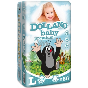 Dollano Baby Mole Windeln Premium L 9-14 kg Windelhöschen 56 Stück