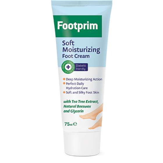 Footprim weiche erweichende Fußcreme mit Teebaumextrakt, natürlichem Bienenwachs und 75 ml Glycerin