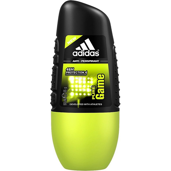 Adidas Pure Game 48h Ball Antitranspirant Deodorant Roll-On für Männer 50 ml