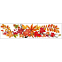 Fensterfolie ohne Klebestreifen mit Herbstlaub 59 x 15 cm Nr. 3