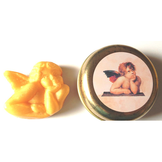 Kappus Anděl goldene Luxusseife mit natürlichen Geschenkölen in einer 50 g Dose
