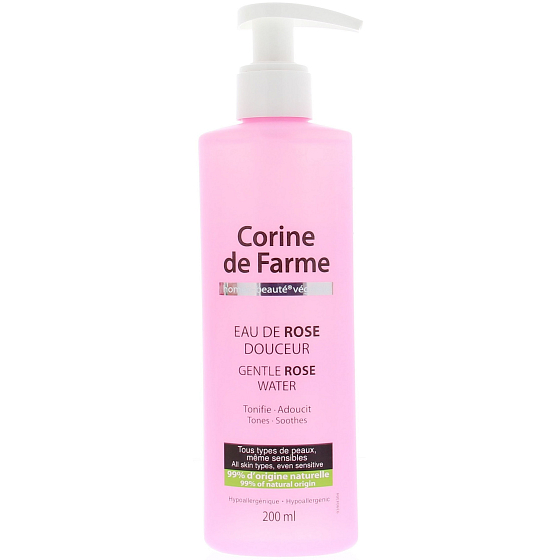 Corine de Farme Eau de Rose Douceur rosa Lotion, Tonikum 200 ml
