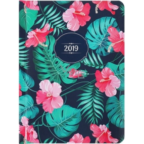 Albi Diary 2019 Wöchentlicher Hibiskus 12,6 x 17 x 1,2 cm