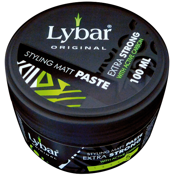 Lybar Styling Mattierende Haarpaste extra stark straffend mit Aktivkohle 100 ml