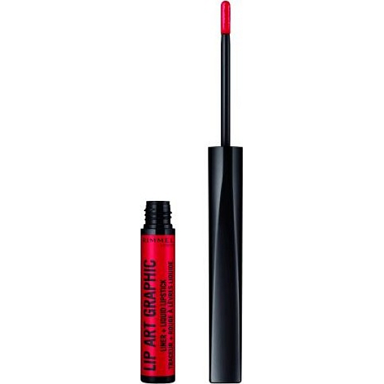 Rimmel London Lip Art Grafischer Konturstift + flüssiger Lippenstift 2in1 610 Hot Spot 1,8 ml