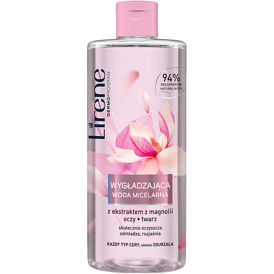 Lirene Magnolie glättendes Make-up zum Entfernen von Mizellenwasser für alle Hauttypen 400 ml