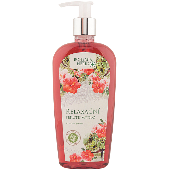 Böhmen Geschenke Kräuter Schlangengift entspannender Flüssigseifenspender 300 ml