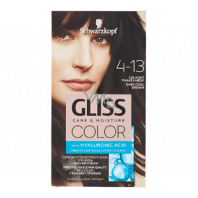 Schwarzkopf Gliss Color Haarfarbe 4-13 Cool dunkelbraun 2 x 60 ml