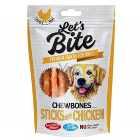 Brit Lets Bite Kaubare Hühnerstäbchen Ergänzungsfutter für Hunde 80 g