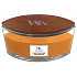 WoodWick Caramel Toasted Sesame - Sesamkekse mit Karamell-Duftkerze mit Holzdocht und Deckel Glasboot 453 g