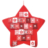 Adventskalender Filz roter Stern 70 cm