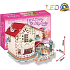 CubicFun 3D Luminous Puzzle Holiday Bungalow Dollhouse Puppenhaus 114 Teile für Kinder 29 x 26 x 23 cm