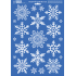 Bogen Weihnachtsaufkleber, Fensterfolie ohne Kleber Schneeflocken 35 x 25 cm
