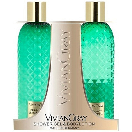 Vivian Gray Bergamotte & Zitronengras Luxus-Körperlotion 300 ml + Luxus-Duschgel 300 ml, Kosmetikset