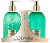 Vivian Gray Bergamot & Lemongrass Luxus-Flüssigseife mit Spender 300 ml + Luxus-Handlotion mit Spender 300 ml, Kosmetikset