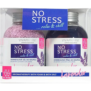 Spa No Stress Geschenkset Badezimmer Schaum 500 ml + Bade Salz 500 ml
