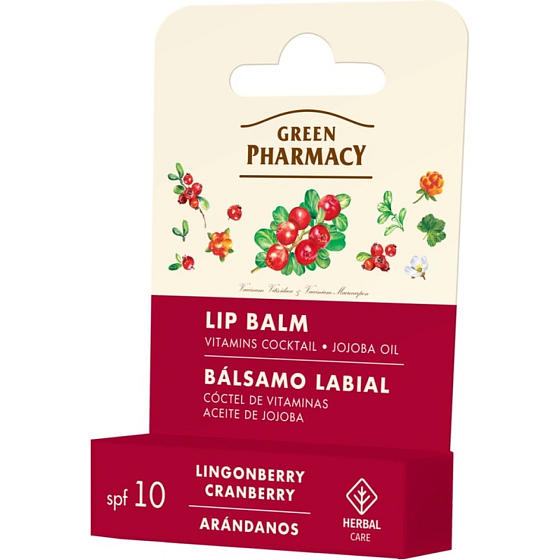 Green Pharmacy Balsam für die Lippen Preiselbeere 3,6g