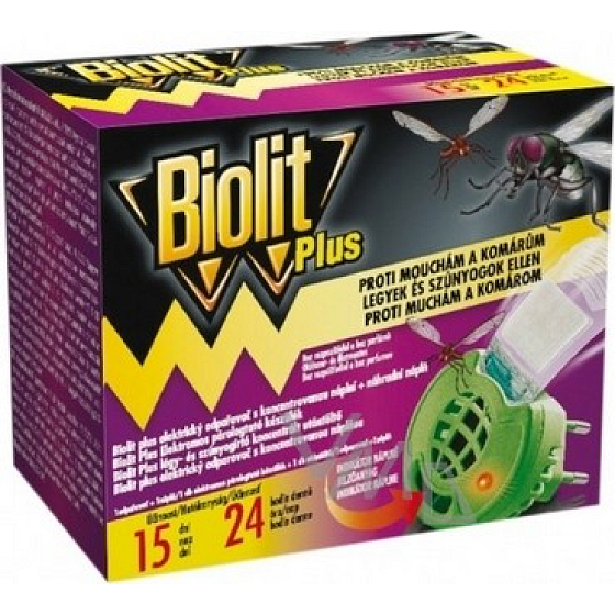 Biolit Plus Elektrischer Verdampfer mit konzentrierter Füllung für Fliegen, Mücken 1 Stück