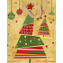 Nekupto Geschenk Papiertüte 14 x 11 x 6,5 cm Ocker mit Baum 879 01 WBS