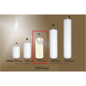 Lima Gastro glatte Kerze Elfenbein Zylinder 60 x 150 mm 1 Stück