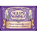Albi Relax Lavendel Seife in einer Dose mit dem Text Best Mom 8 x 5,4 cm