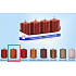 Lima Candle blank Metall Orange Zylinder 40 x 70 mm 4 Stück