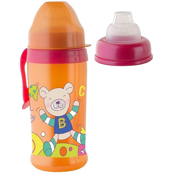 Rotho Babydesign Cool Friends 10+ Monate auslaufsichere Flasche Kunststoff Girl - Silikon-Trinkaufsatz 360 ml