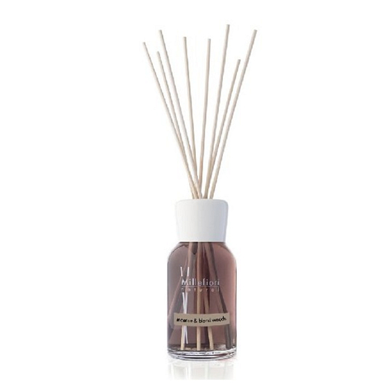 Millefiori Milano Natural Incense & Blond Woods - Weihrauch und Helle Hölzer Diffusor 250 ml + 8 Stäbchen mit einer Länge von 30 cm für mittelgroße Räume hält mindestens. 3 Monate