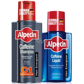 Alpecin Energizer Koffein C1 Koffein Haar Shampoo 250 ml + Energizer Liquid Tonic erhöht die Produktivität der Haarwurzeln 75 ml, Duopack