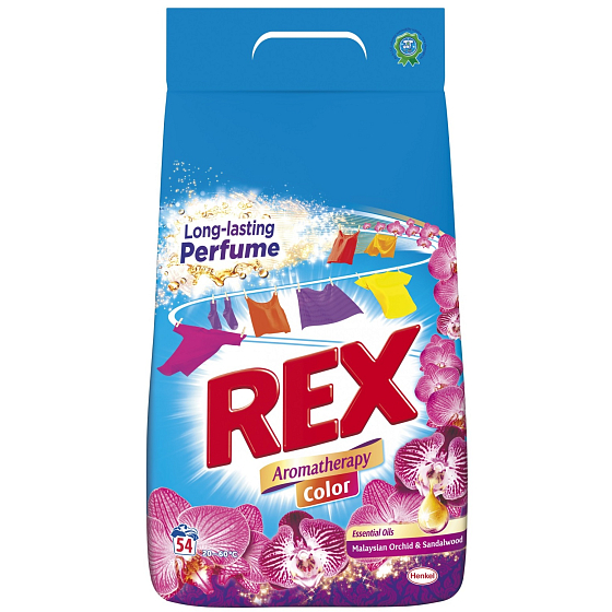 Rex Malaysan Orchid & Sandelholz Aromatherapie Farbe Waschpulver farbige Wäsche 54 Dosen 3,51 kg