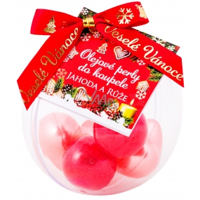 NeoCos Erdbeer- und Rosenölbadperlen rot 5 Stück, Geschenkbox