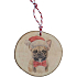Bohemia Gifts Handgefertigtes Weihnachtsornament aus Holz Bulldogge 6 cm