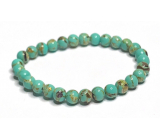 Tyrkenit grün-blau Armband elastische Perle 6 mm / 16-17 cm, Stein der jungen Menschen, auf der Suche nach einem Lebensziel