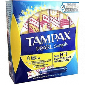 Tampax Compak Pearl Regular Damen-Tampons mit Applikator 8 Stück