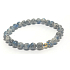 K2 Azurit in Granit Armband elastischer Naturstein, Kugel 8 mm / 23 cm
