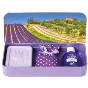 Esprit Provence Lavendel-Toilettenseife 60 g + Duftsäckchen + ätherisches Öl 12 ml + Dose, Kosmetikset für Frauen