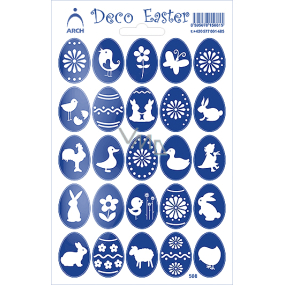 Bogen Ostern dekorative Aufkleber Holographische Eier Blau 12 x 18 cm