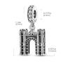 Sterling Silber 925 Arc de Triomphe, Reise-Armband-Anhänger