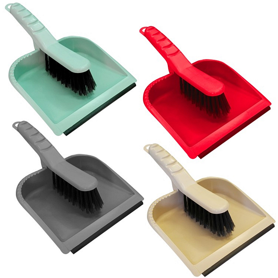 Clanax Perfekta Besen und Kehrschaufel Set Mix Farben