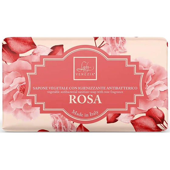Lady Venezia Rosa - Rose antibakterielle Toilettenseife 100 g