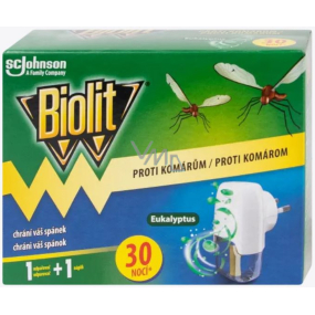 Biolit Eukalyptus Elektrischer Mückenverdampfer 30 Nächte Maschine + Nachfüllung 21 ml