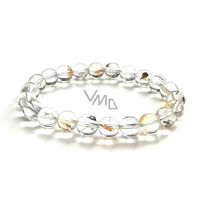 Herkimer Diamant-Energie-Quarz-Armband elastischer Naturstein, Kugel 8 - 9 mm /16 - 17 cm, Glücksstein Herkimer Diamant-Energie-Quarz-Armband elastischer Naturstein, Kugel 8 - 9 mm /16 - 17 cm, Glücksstein