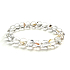 Herkimer Diamant-Energie-Quarz-Armband elastischer Naturstein, Kugel 8 - 9 mm /16 - 17 cm, Glücksstein