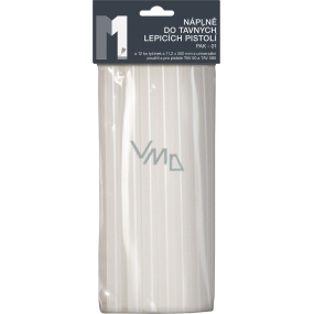 TAV50 tyčinky 11 × 200 mm pro lepicí tavné pistole, čiré, 12 kusů