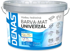 DENAS UNIVERZÁL-MAT vrchní barva na dřevo, kov a beton, 0240 tmavě hnědá, 5 kg