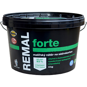 REMAL Forte waschbare Farbe für Gipskarton, 4 kg REMAL Forte waschbare Farbe für Gipskarton, 4 kg