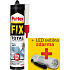 Pattex Total Fix PL70 Weißer wasserdichter Klebstoff auf Polymerbasis zum Kleben, Versiegeln und Befestigen von 392 g + LED-Taschenlampe